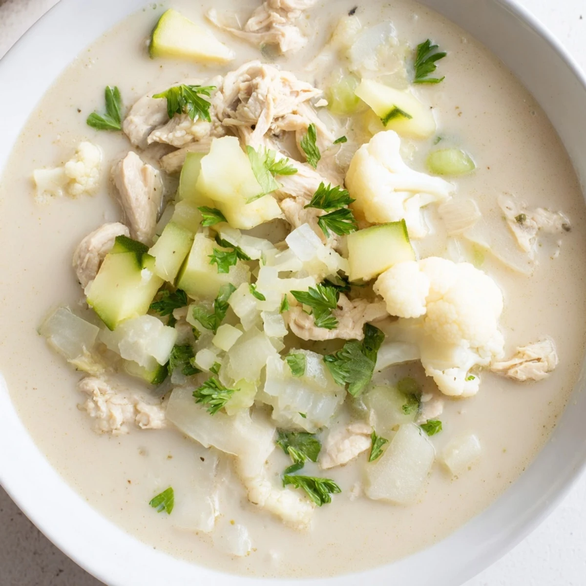 Rich and flavorful Cozy Evening Keto Soup, perfect for a warming, low-carb dinner tonight.