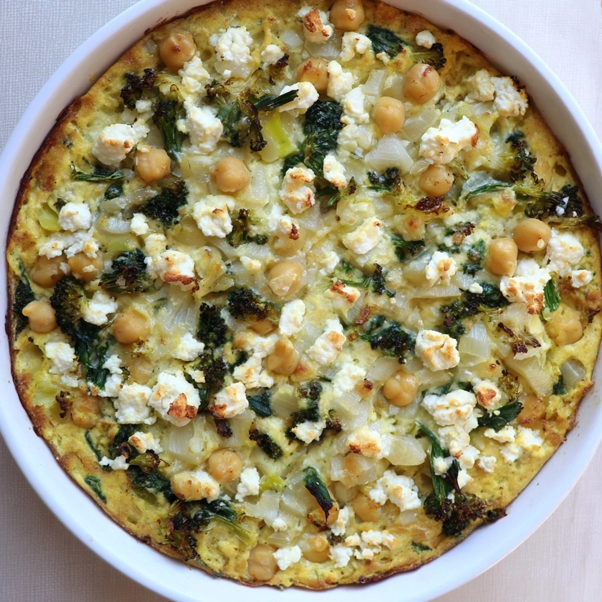 A close-up view of the savory Evergreen High Protein Bake, showcasing the creamy texture and delicious baked top.