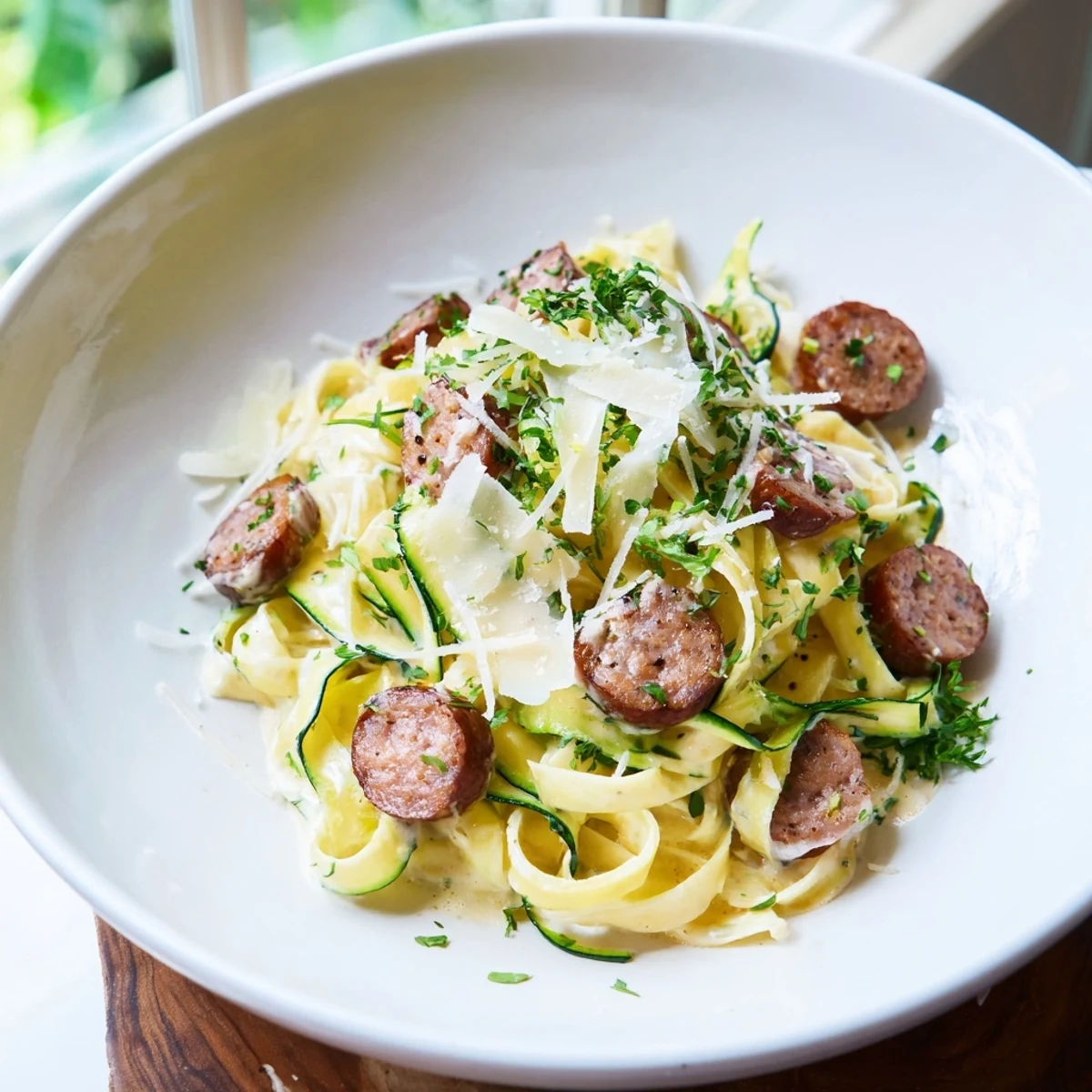 Steaming Cozy Evening Low Carb Pasta: a delicious, creamy dish with perfectly cooked noodles on a plate.