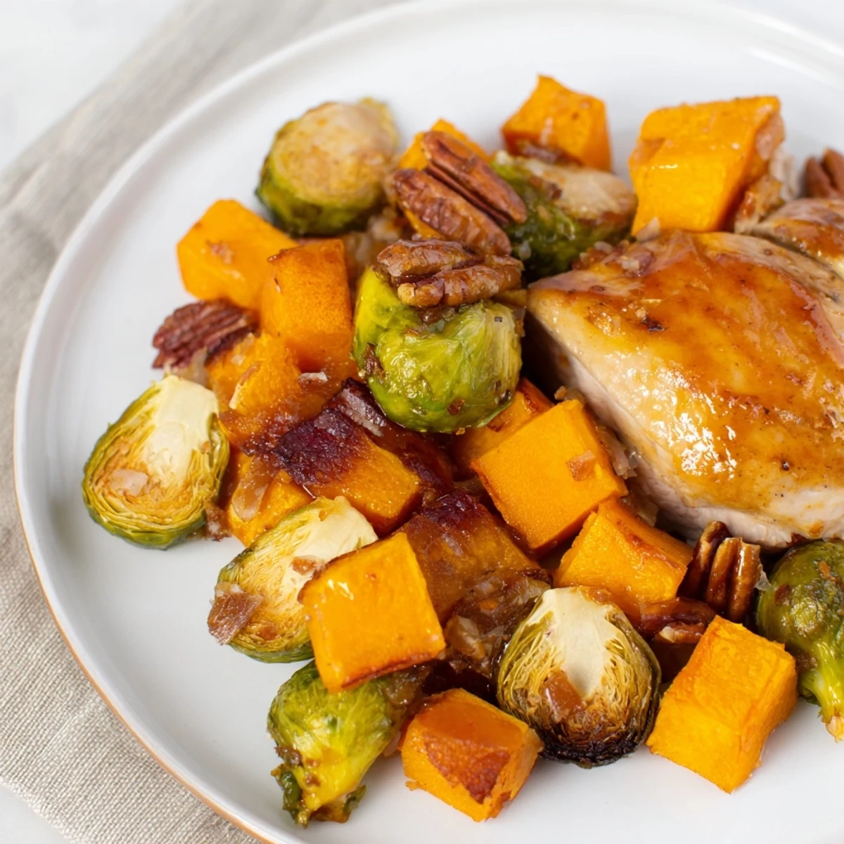 Tender Winter Harvest Low Fat Roast, vegetables glistening, ready for a warm winter dinner.