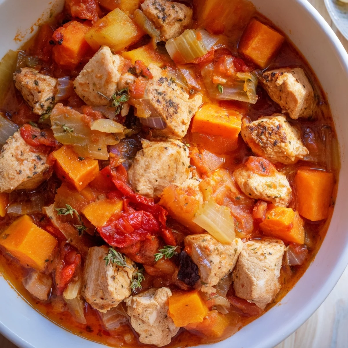 Warm spices and fresh ingredients combine in this delicious Seasonal Glow High Protein Stew for a comforting and healthy meal.