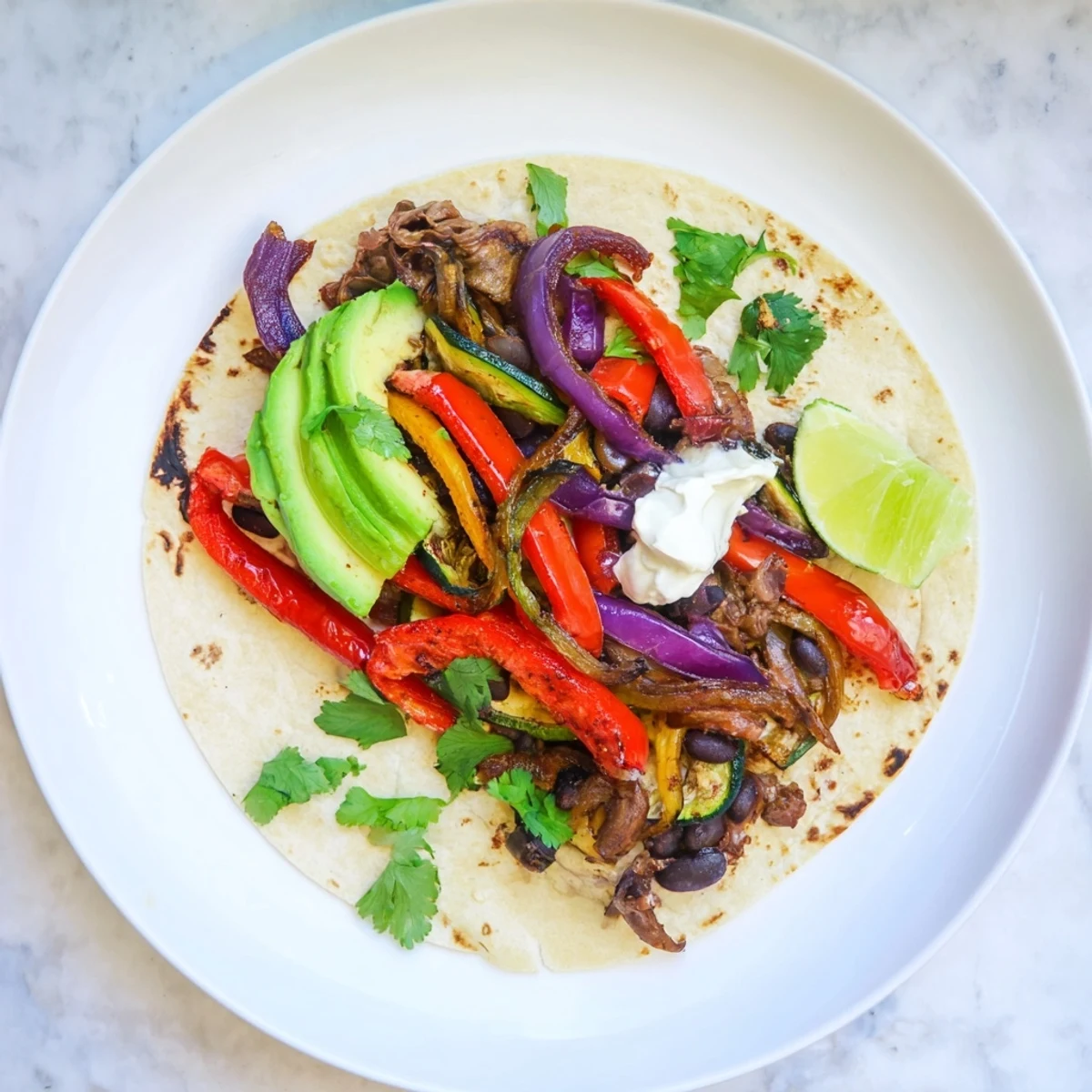 Delicious, healthy serving of Evergreen Vegan Tacos, a vegan feast with seasoned vegetables, perfect for a casual dinner.