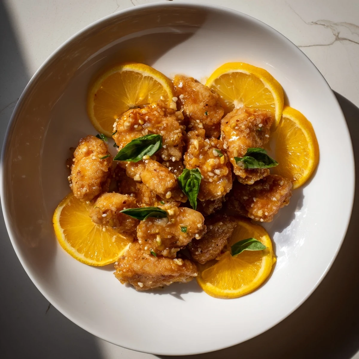Tender Lemon Fresh Citrus Basil Chicken, baked to perfection with a bright citrus marinade.