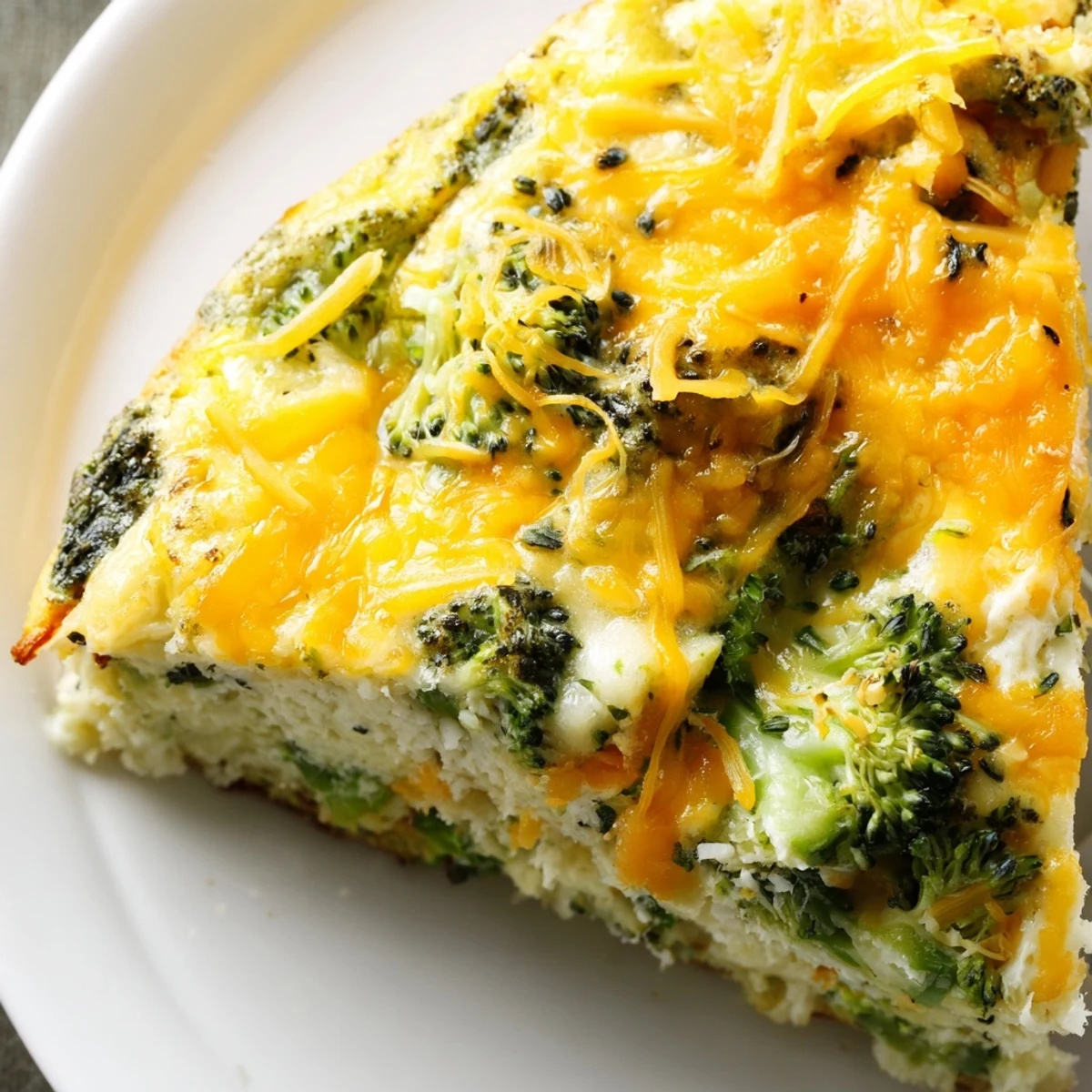 Close-up of a hearty Evergreen Low Carb Bake with broccoli, zucchini, and spinach in a ceramic dish.