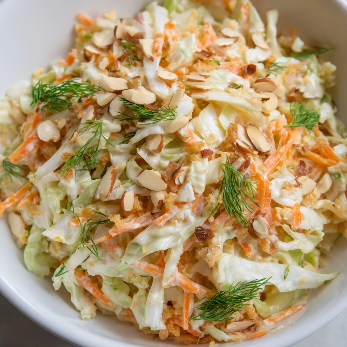 Healthy vegetarian Snowy Day Low Fat Salad served as a refreshing side with apples and fennel for a light lunch.