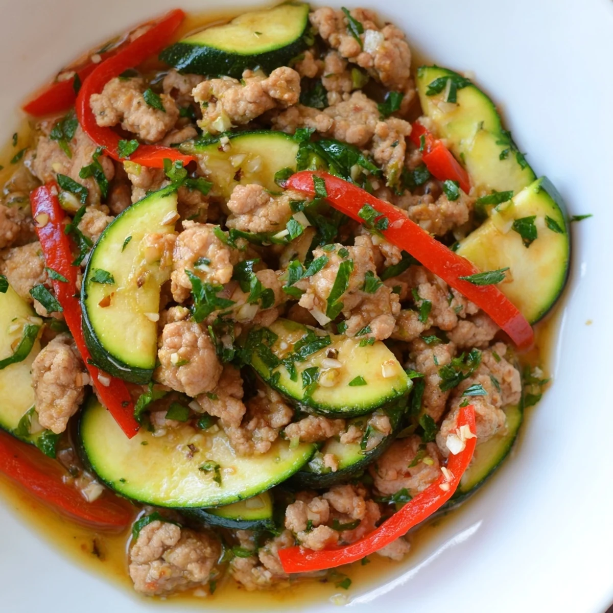 Garlic Lemon Turkey Zucchini Stir Fry
