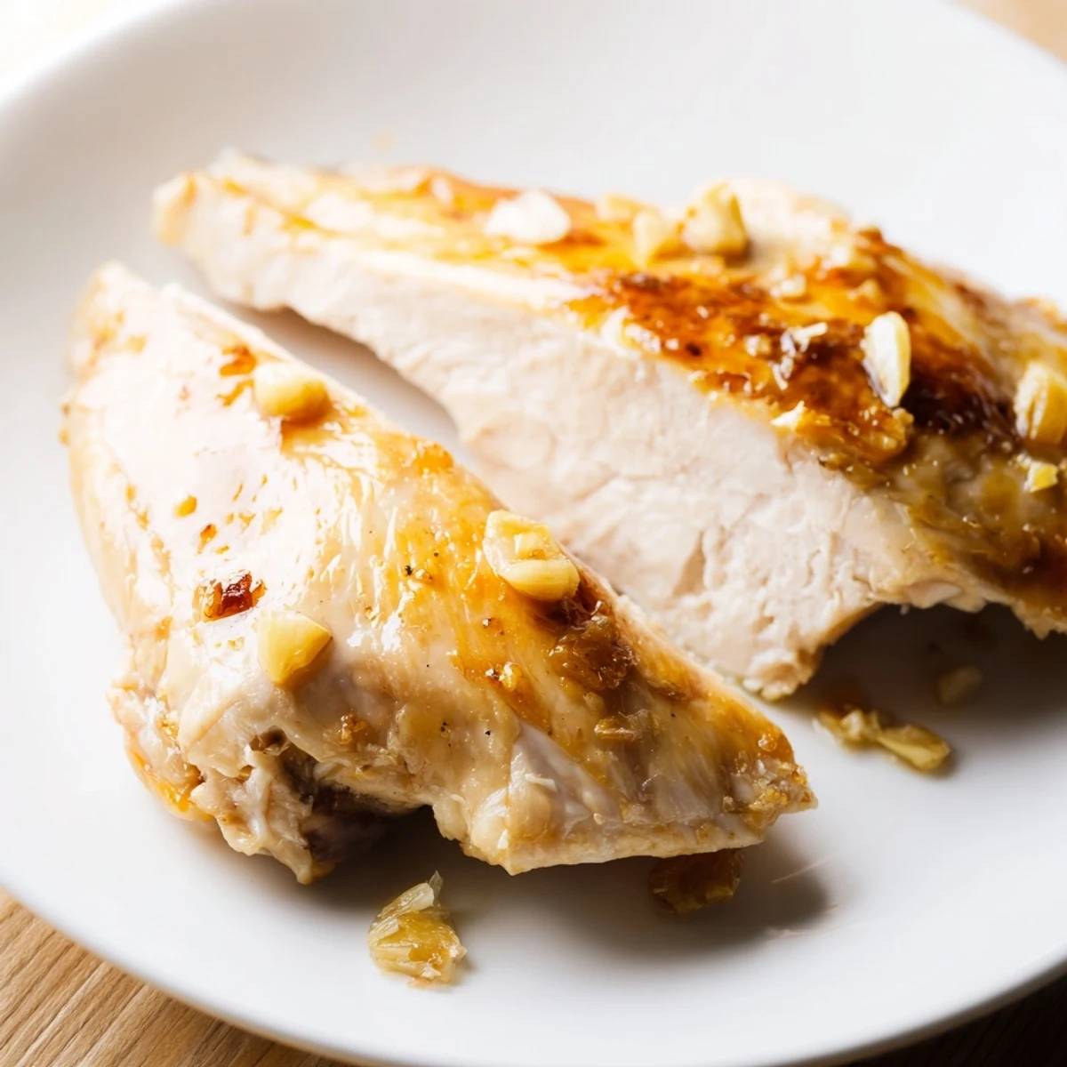 Zesty lemon garlic chicken roasting with fresh spring vegetables garnished with parsley and lemon wedges