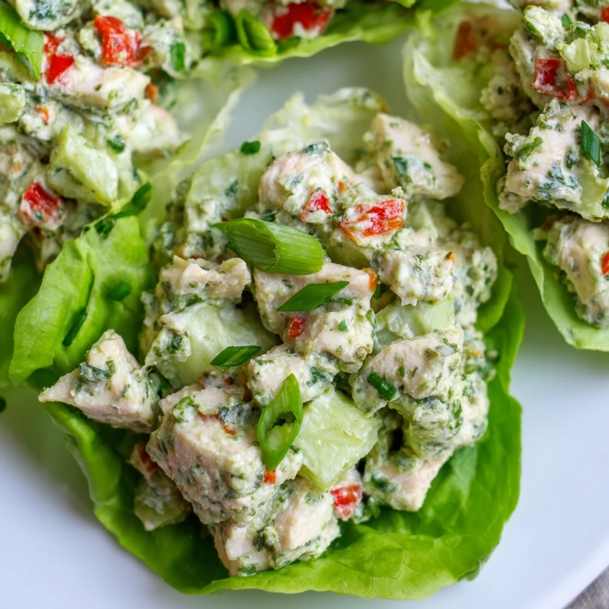 Cottage Cheese Herb Pesto Chicken Cups