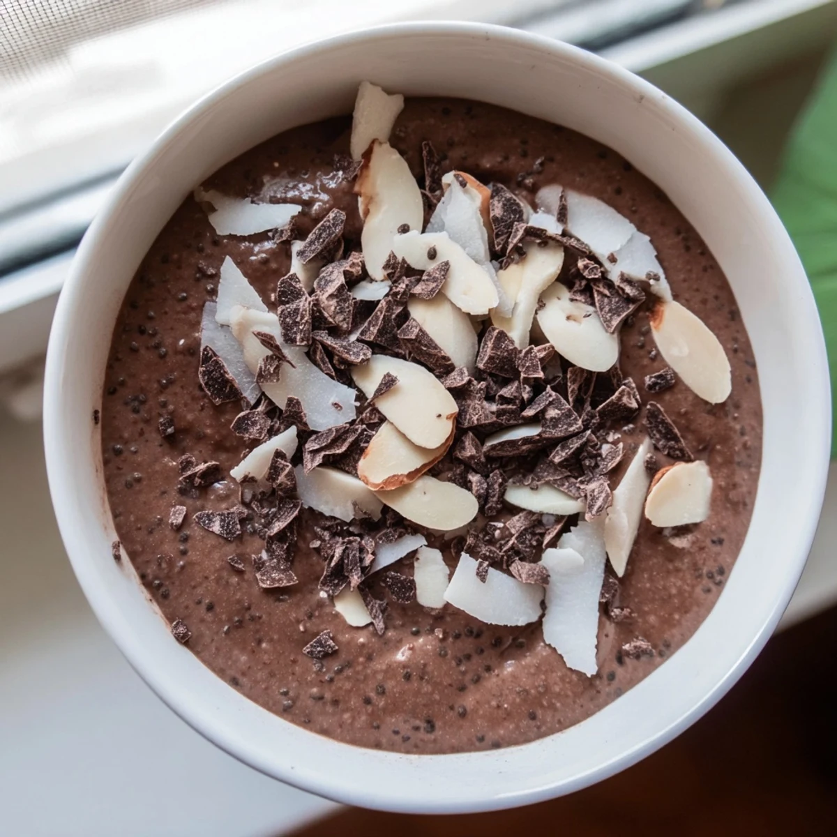 Chocolate Almond Coconut Chia Cream