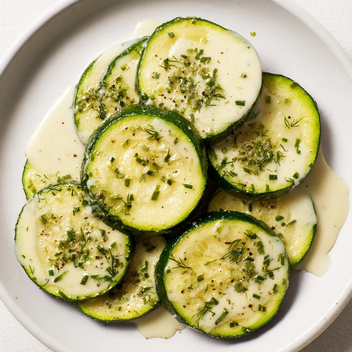 Warm Roasted Zucchini With Lemon Herb Tahini Drizzle, bright lemon zest garnish