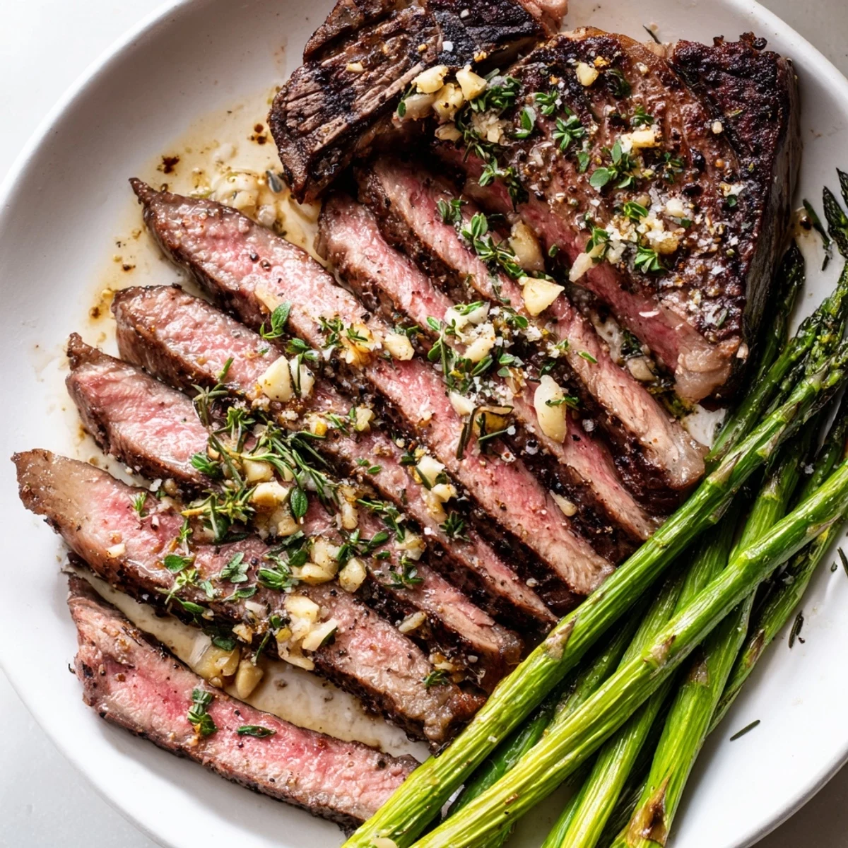 Garlic Herb Steak With Asparagus