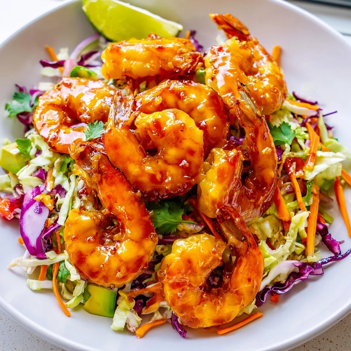 Spicy Mango Shrimp Slaw