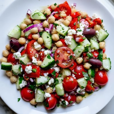 Mediterranean Chickpea Tomato Cucumber