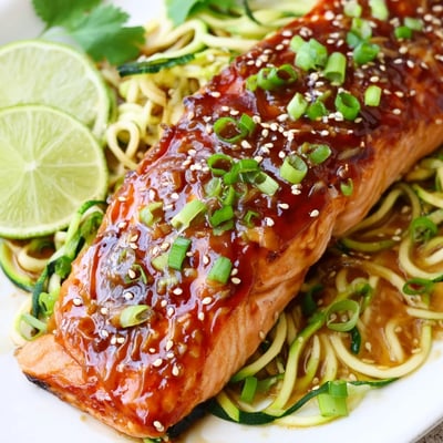 Miso Ginger Salmon Sesame Zucchini