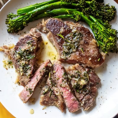 Garlic Herb Steak with Broccolini